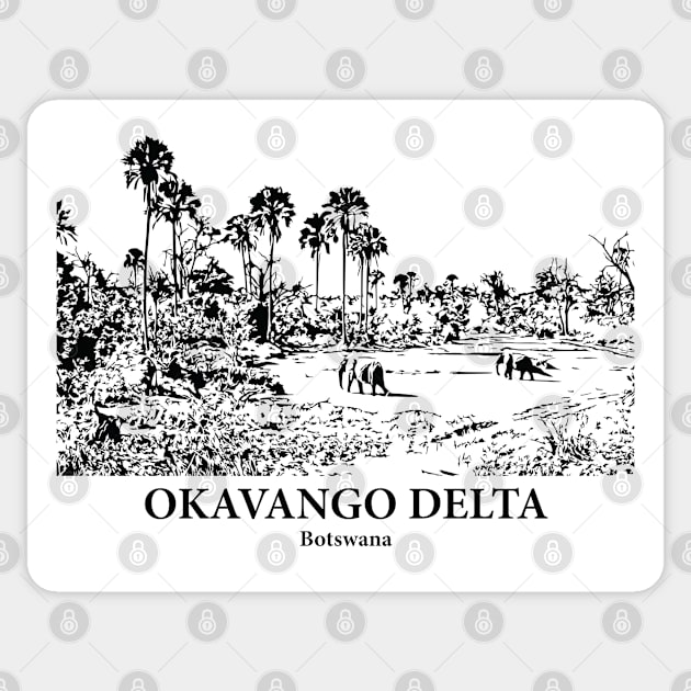Okavango Delta - Botswana Sticker by Lakeric